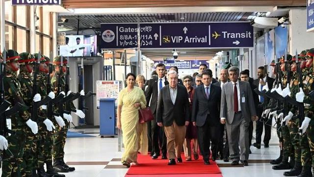 চার দিনের সফর শেষে ঢাকা ছাড়লেন জাতিসংঘ মহাসচিব গুতেরেস
